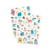 Tatouages Les Schmouks avec monstres colorés, animaux, objets amusants et phrases en bulles.