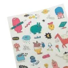 Planche de tatouages Les Schmouks Moulin Roty avec monstres colorés et objets variés