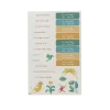 Toise carnet La forêt Mawa avec illustrations animaux, cases colorées vert, bleu, jaune, motifs plantes