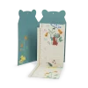 Toise carnet La forêt Mawa verte avec illustrations d'animaux et fleurs colorées