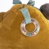 Tortue en tissu moutarde avec anneau transparent et billes colorées Trois petits lapins