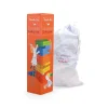 Boîte orange et sac blanc Tour infernale de Moulin Roty, jeu de blocs colorés.