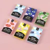Boîtes colorées de jeux de cartes "Tu me connais ?" et autres, illustrations stylisées.