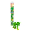 Tube transparent Plus-Plus orange contenant 100 pièces et éléphant vert monté