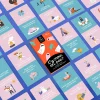 Cartes colorées du jeu T'y crois ou pas ? avec illustrations fantômes et phrases amusantes