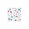Motifs autocollants colorés animaux et fleurs pour vernis Rosajou corail