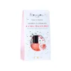 Vernis à ongles corail Rosajou pour enfant, flacon rond et boîte blanche décorée