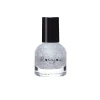 Flacon rond de vernis paillettes argentées avec bouchon noir Rosajou Star