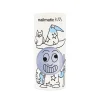 Vernis bleu pailleté Merlin Nailmatic Kids avec dessin chapeau et hibou