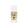 Flacon vernis à ongles enfant doré pailleté Aurora Nailmatic avec visage noir.
