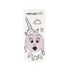 Vernis enfant Nailmatic Kids transparent pailleté avec dessin licorne rose pâle
