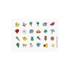 Planche de gommettes colorées personnages et fruits rigolos Nailmatic Marshi Piglou