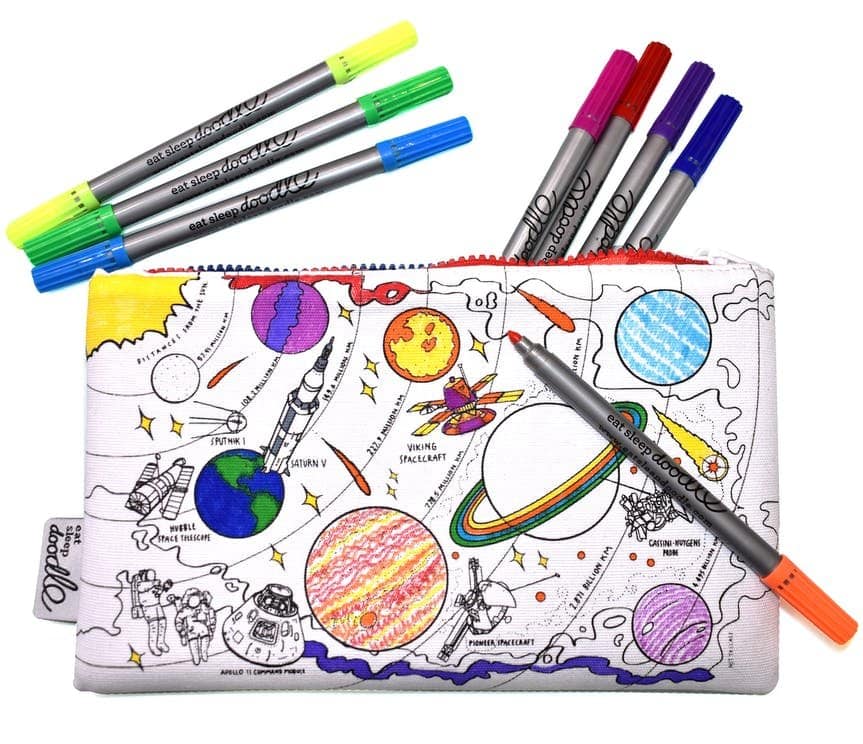 Trousse à colorier lavable Espace - Eatsleepdoodle