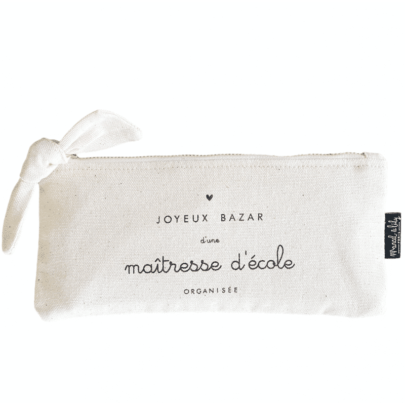 Trousse écru Maîtresse d'école - Marcel et Lily