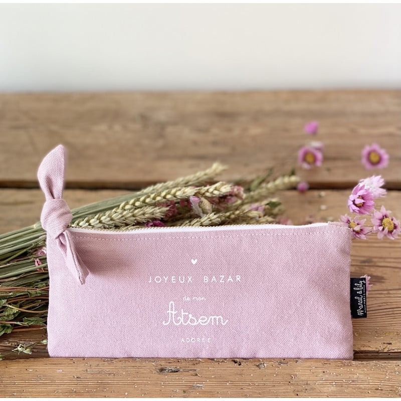 Trousse vieux rose ATSEM - Marcel et Lily