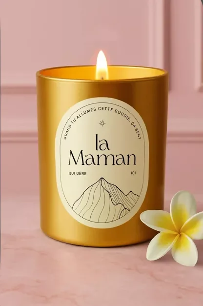 Tu gères Maman La Bougie Gold à la Fleur de Frangipanier - Fortes