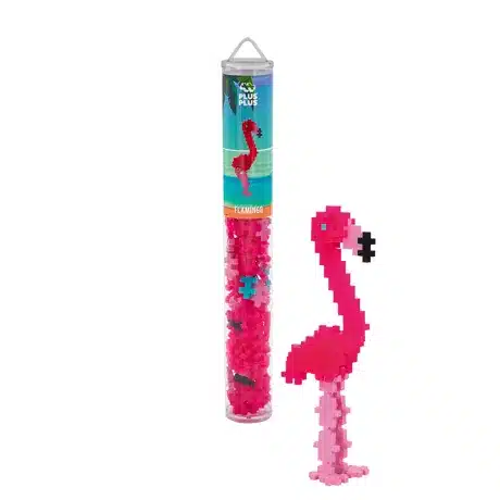 Tube Flamant Rose 100 pièces - Plus-Plus