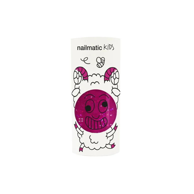 Vernis enfant à base d'eau Sheepy Framboise pailleté - Nailmatic