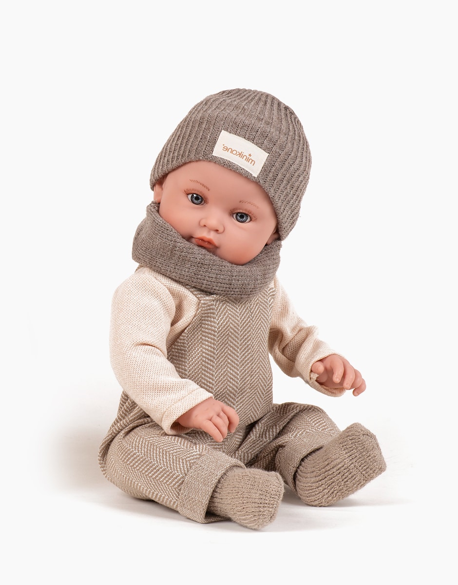 Yann salopette chevrons beige - Minikane