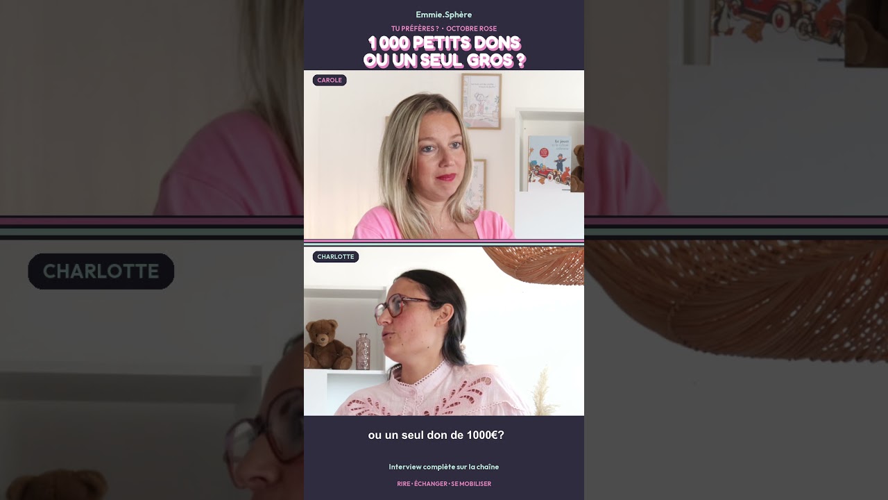 1 000 petits dons ou un seul gros ? Même somme, pas le même choix 💗