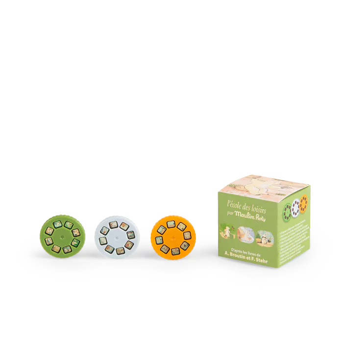 boite de 3 disques pour lampe calinours ecole des loisirs moulin roty