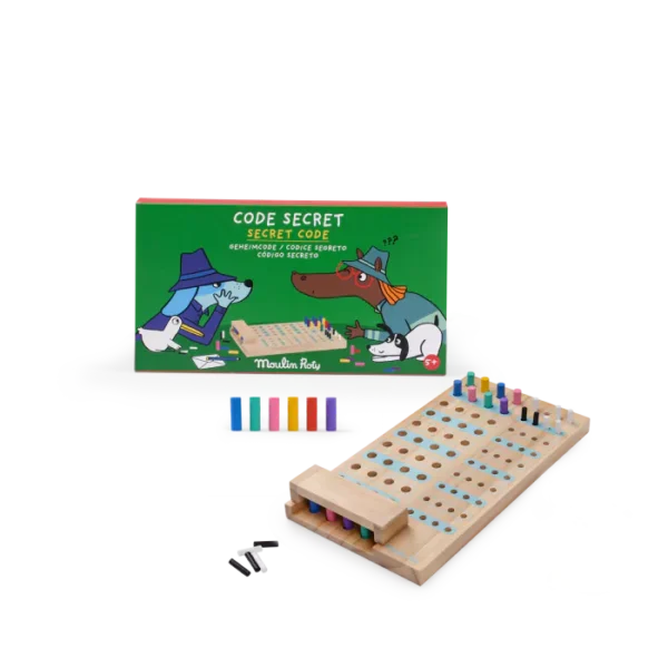jeu de société code secret en bois les loufoques moulin roty