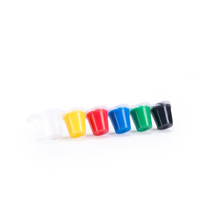 6 petits pots de peinture à doigts les popipop moulin roty