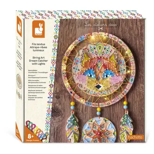 kit créatif fils tendus attrape rêves lumineux renard janod