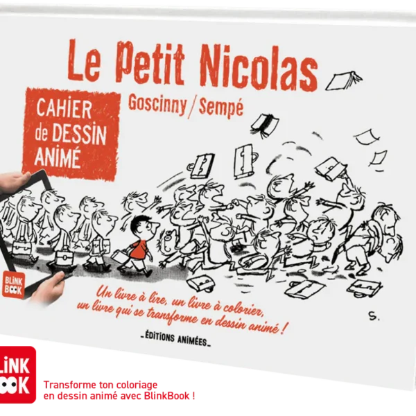 cahier de dessin animé blink book le petit nicolas editions animées