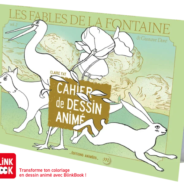 cahier de dessin animé blink book les fables de la fontaine tome 2 editions animées