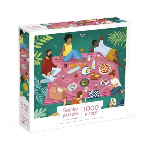 puzzle pique nique entre amis 1000 pièces janod