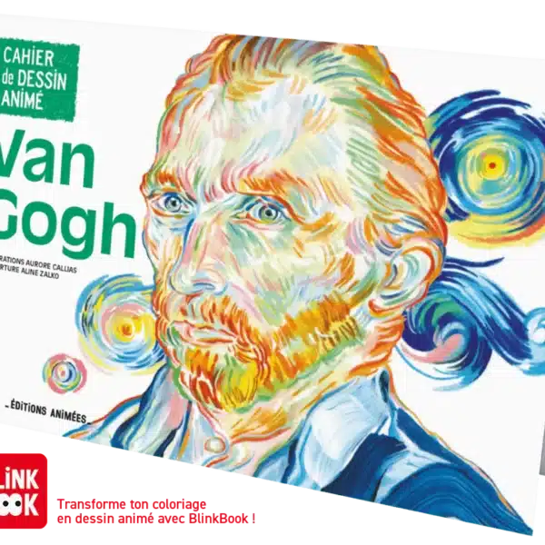 cahier de dessin animé blink book van gogh editions animées